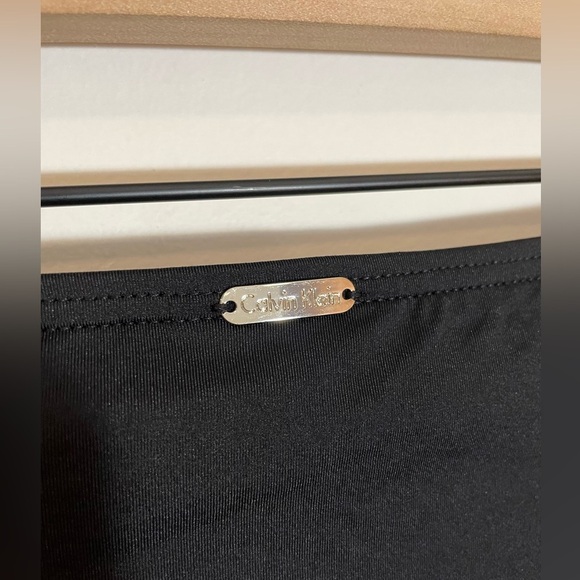 Calvin Klein Black Women’s Swim Bottoms Side Scrunch Tie Size Large Beach 🏝️ ☀️ - Picture 5 of 8